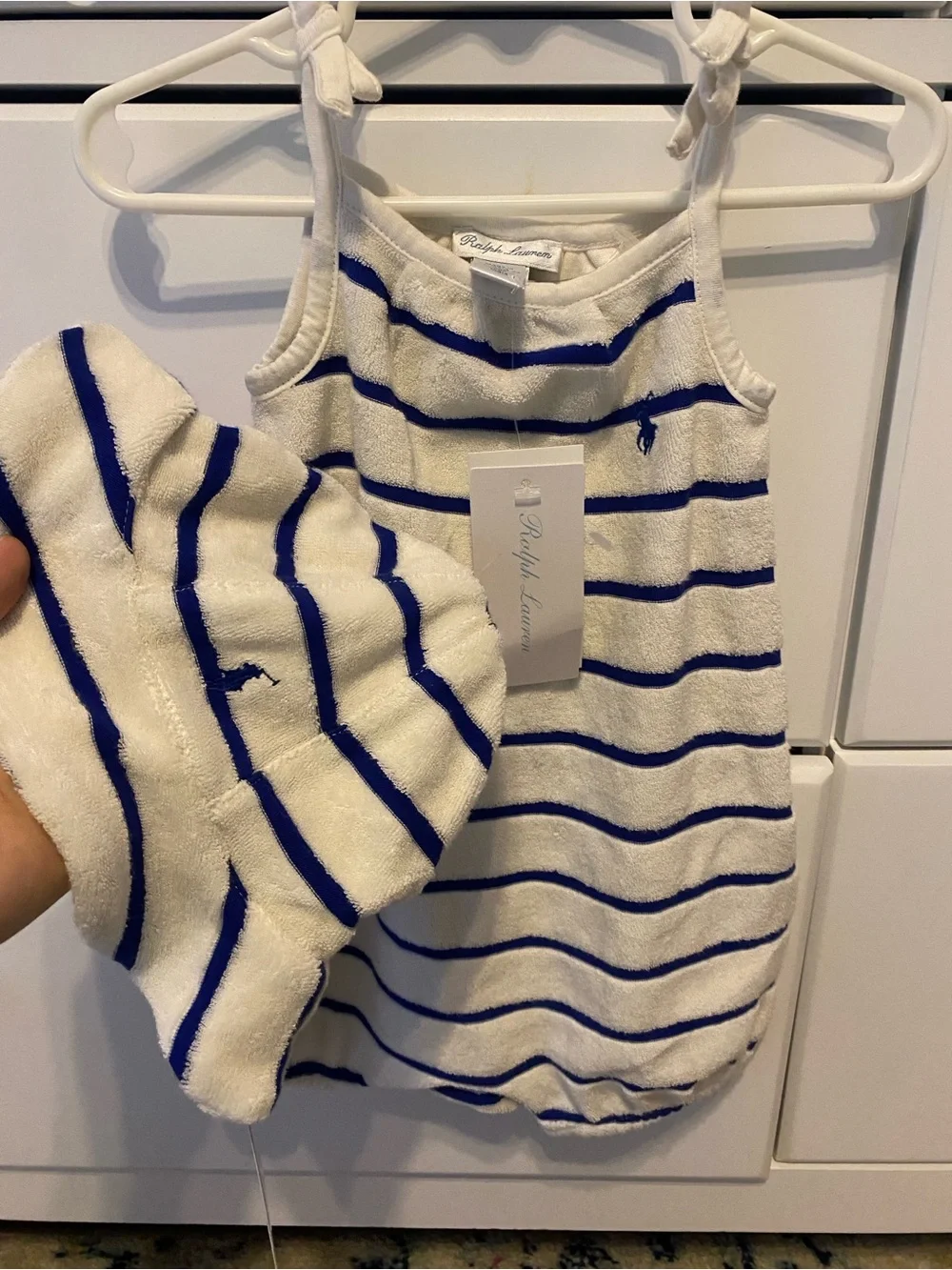 Ralph Lauren Striped Terrycloth Set / Size 6m / NWT